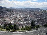 Ecuador Quito 06-04 Old Quito View From El Panecillo At El Panecillo we climbed the steps up the small tower on which the Virgin is standing to a viewing platform, with a spectacular view of Old Quito stretching away to the distance.